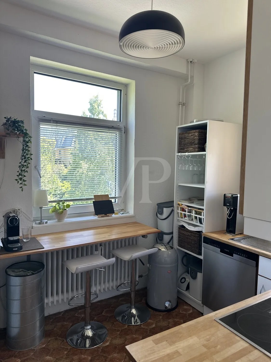 Küche in der Dachgeschosswohnung