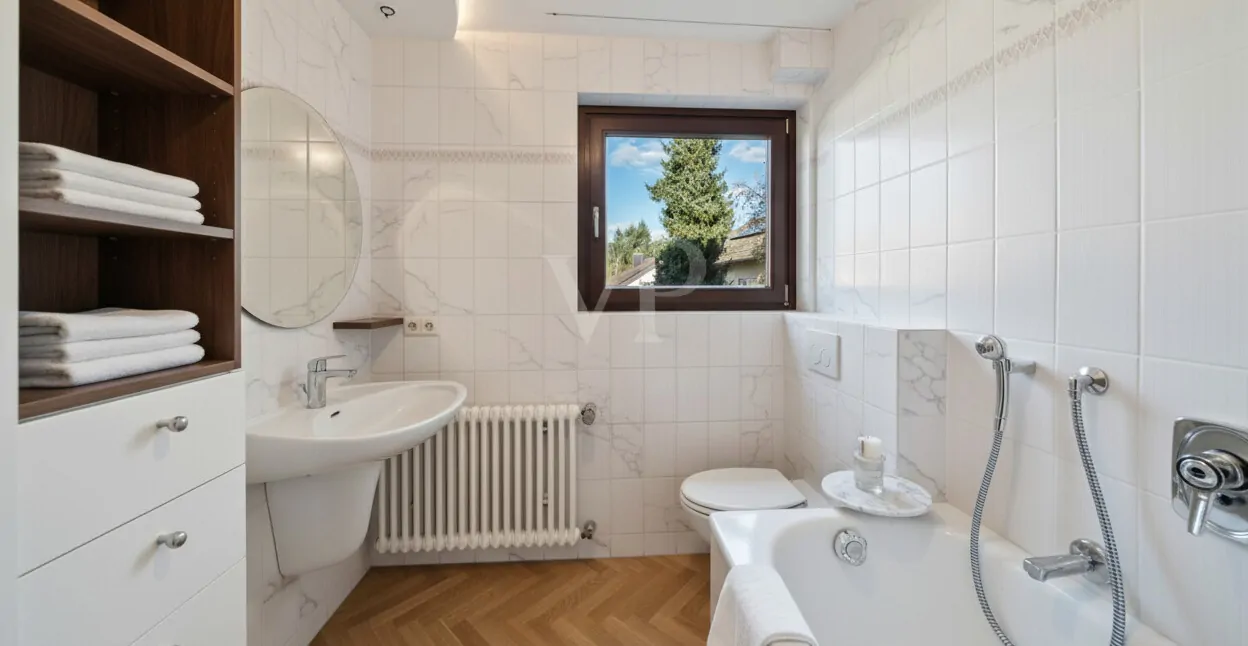 Badezimmer im Obergeschoss-Visualisierung