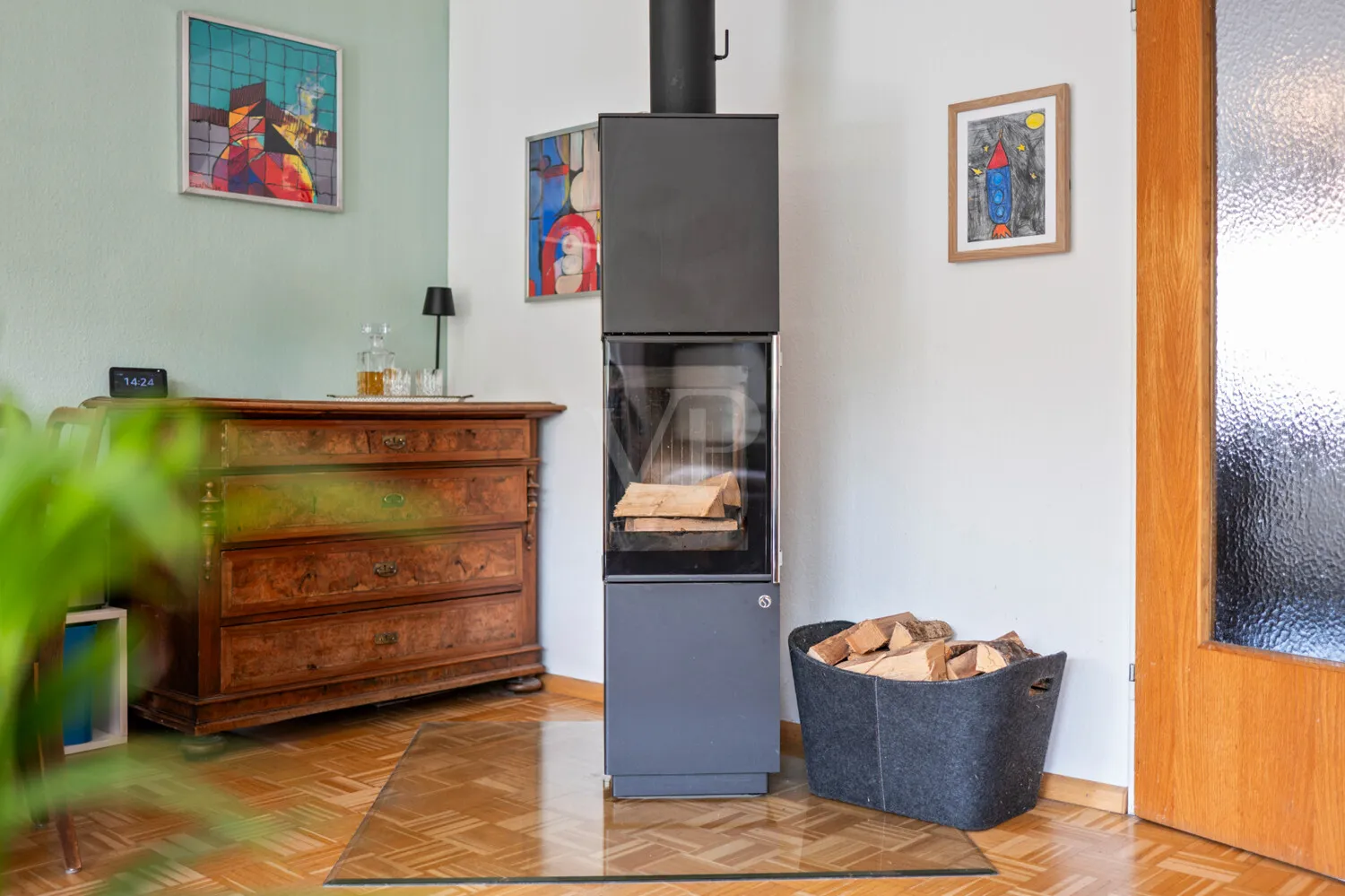 Schwedenofen im Wohnzimmer
