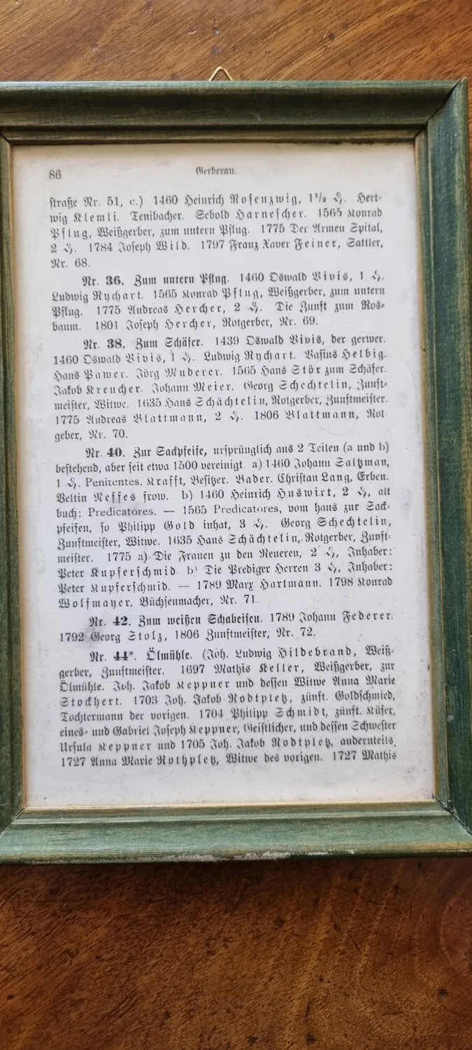 historischer Auszug aus dem Stadtarchiv