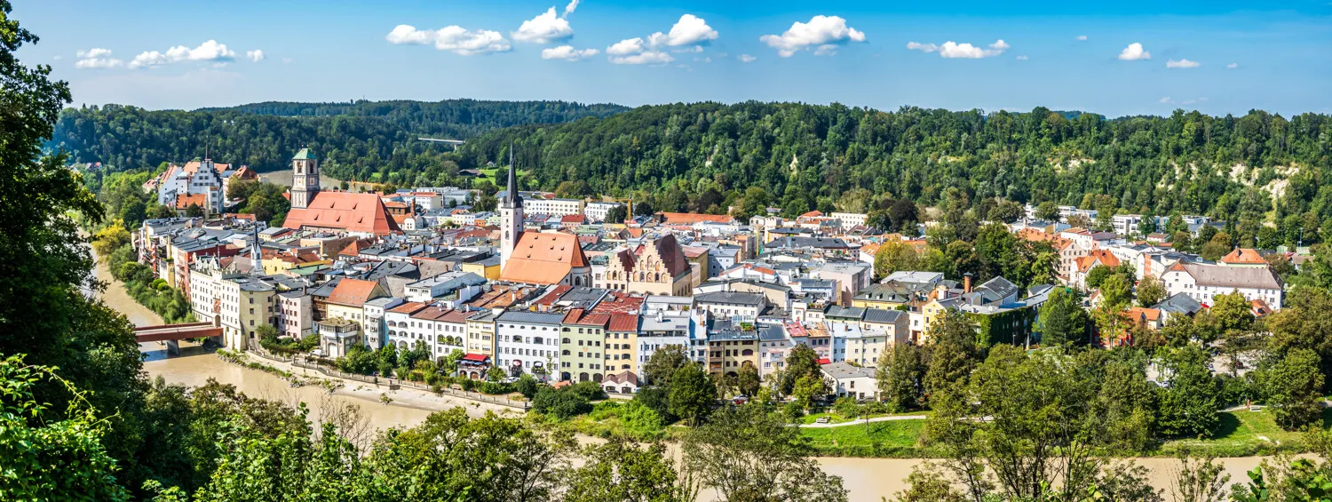 Luftbild von Wasserburg