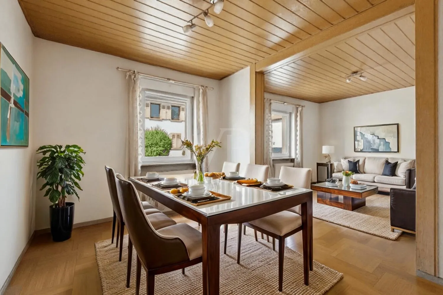 Ess- und Wohnzimmer visualisiert