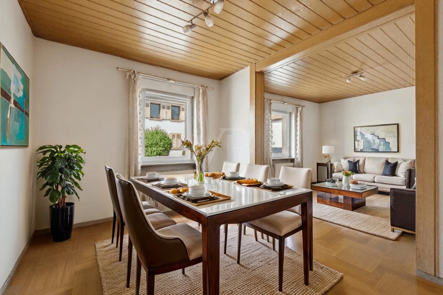 Ess- und Wohnzimmer visualisiert