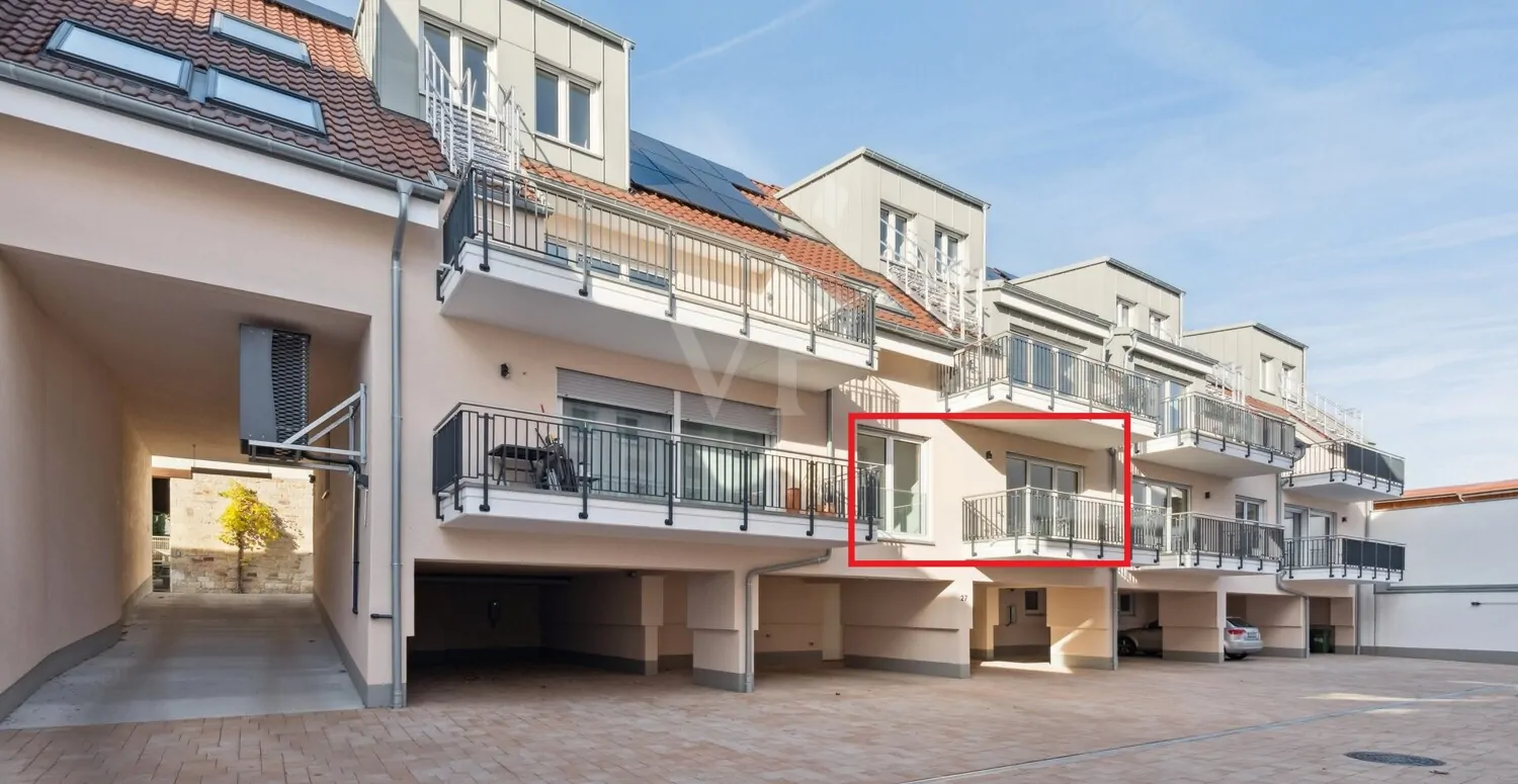 Hinteransicht und Lage der Wohnung