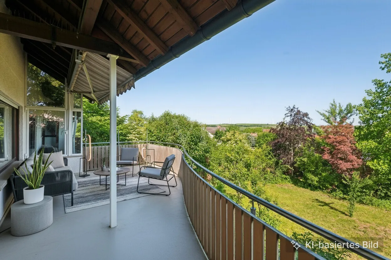 KI Balkon mit Aussicht