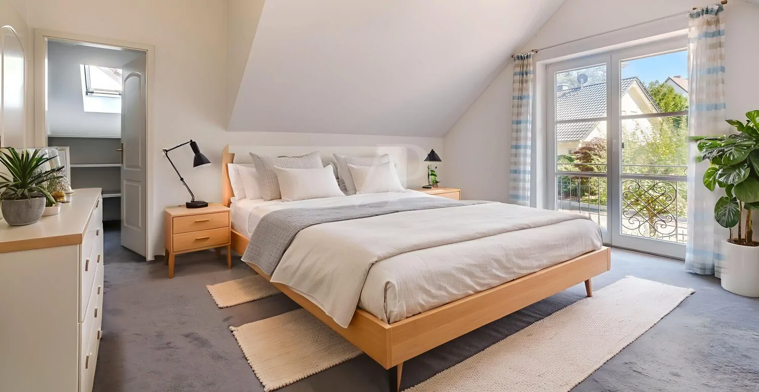 Beispielmöblierung Schlafzimmer im Vorderhaus