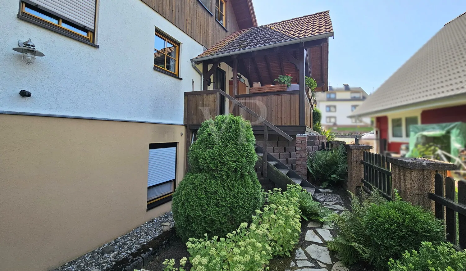 Zugang zur überdachten Terrasse