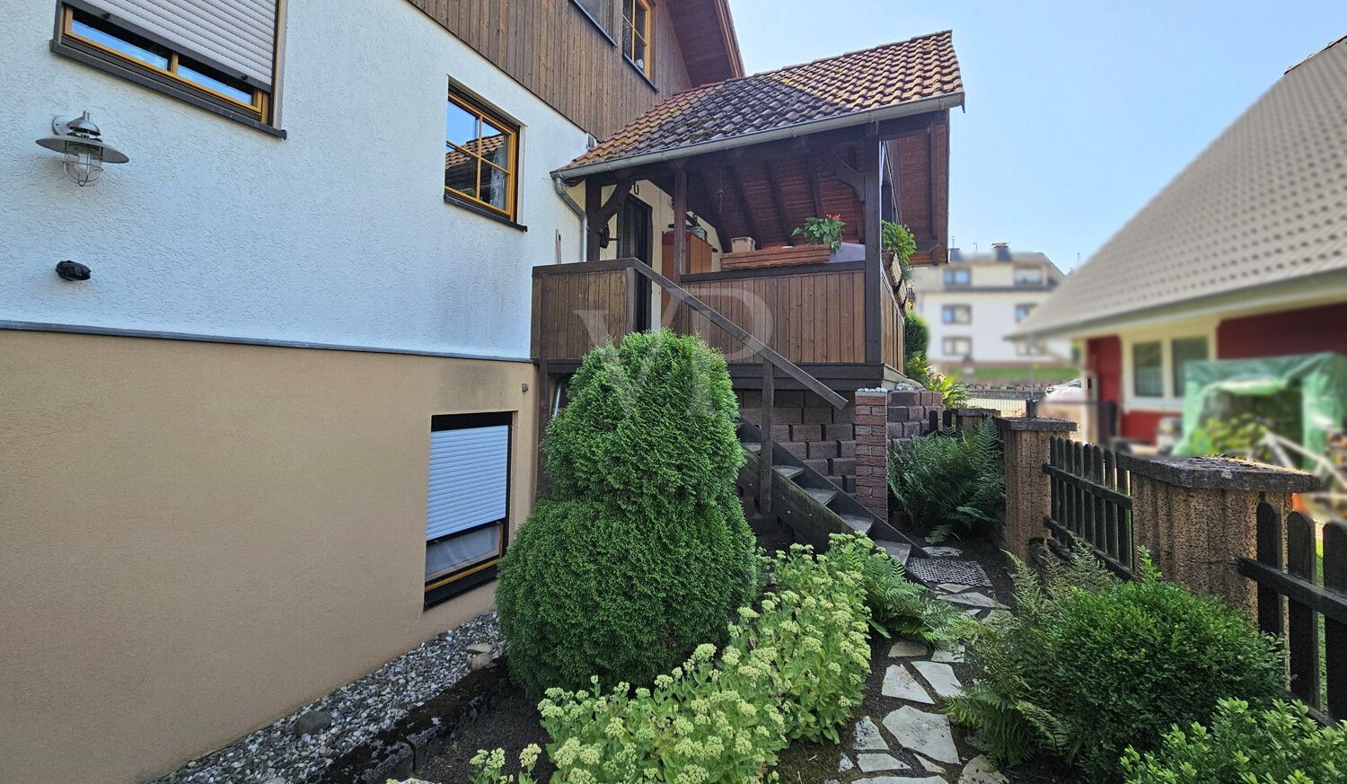 Zugang zur überdachten Terrasse