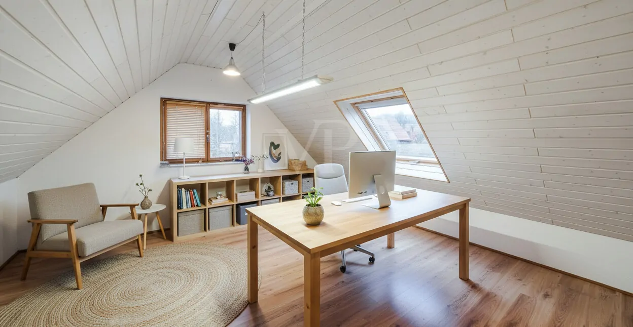 Einrichtungsbeispiel Dachstudio über Garage