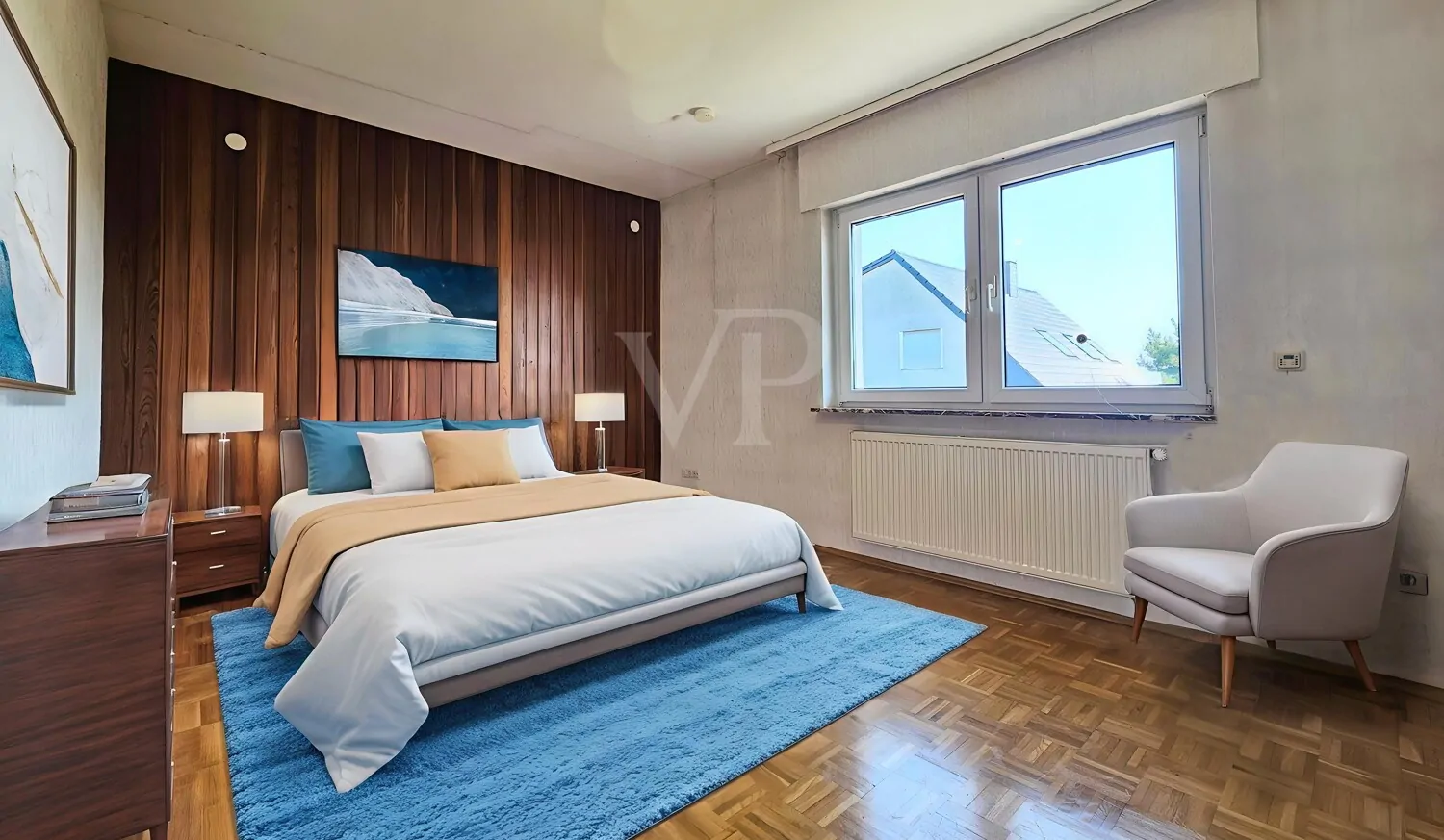 Schlaf-/Arbeitszimmer (Hochparterre)