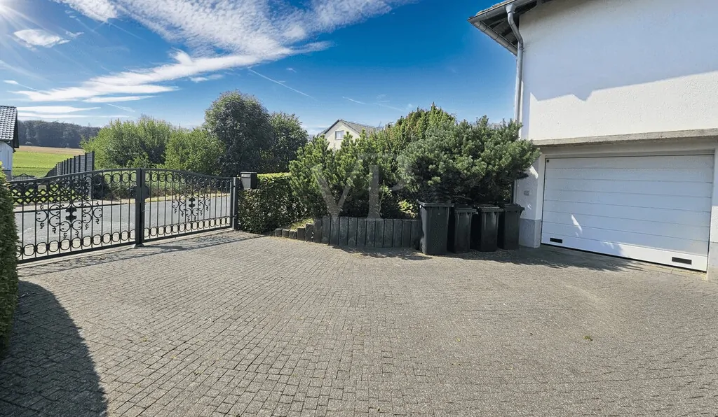 Große Einfahrt mit Garage