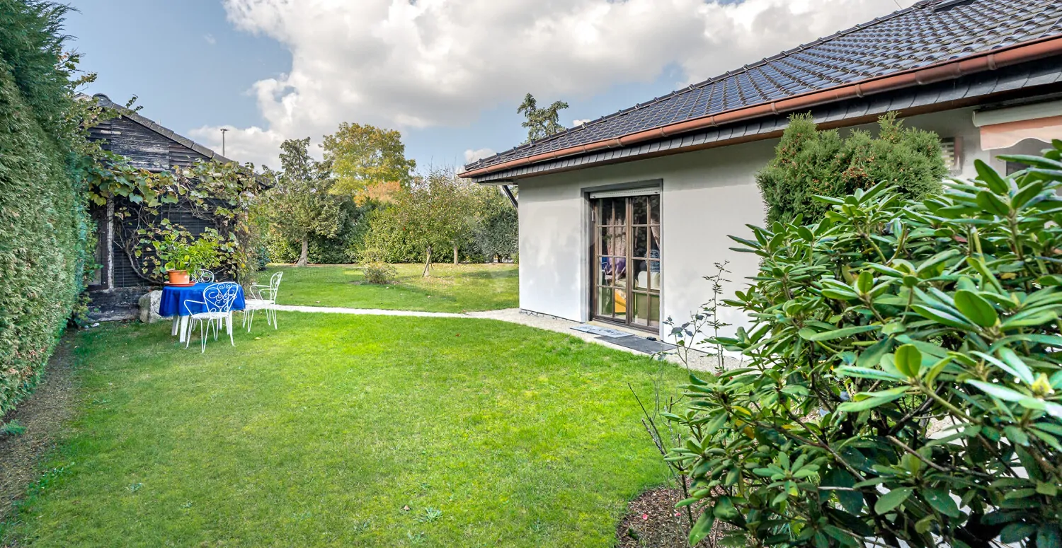 Eingewachsener Gartenbereich