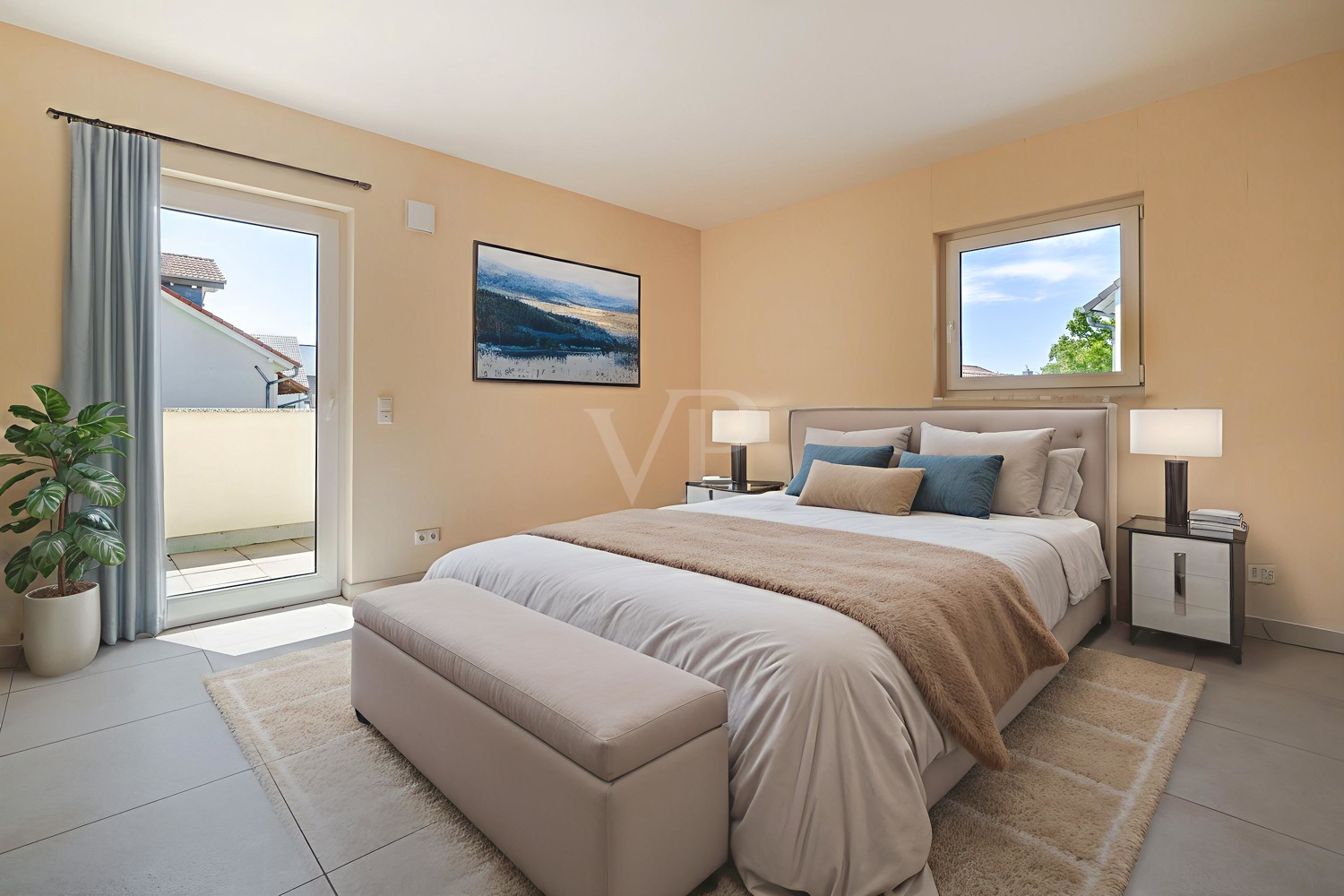 Beispiel Schlafzimmer Zugang Balkon