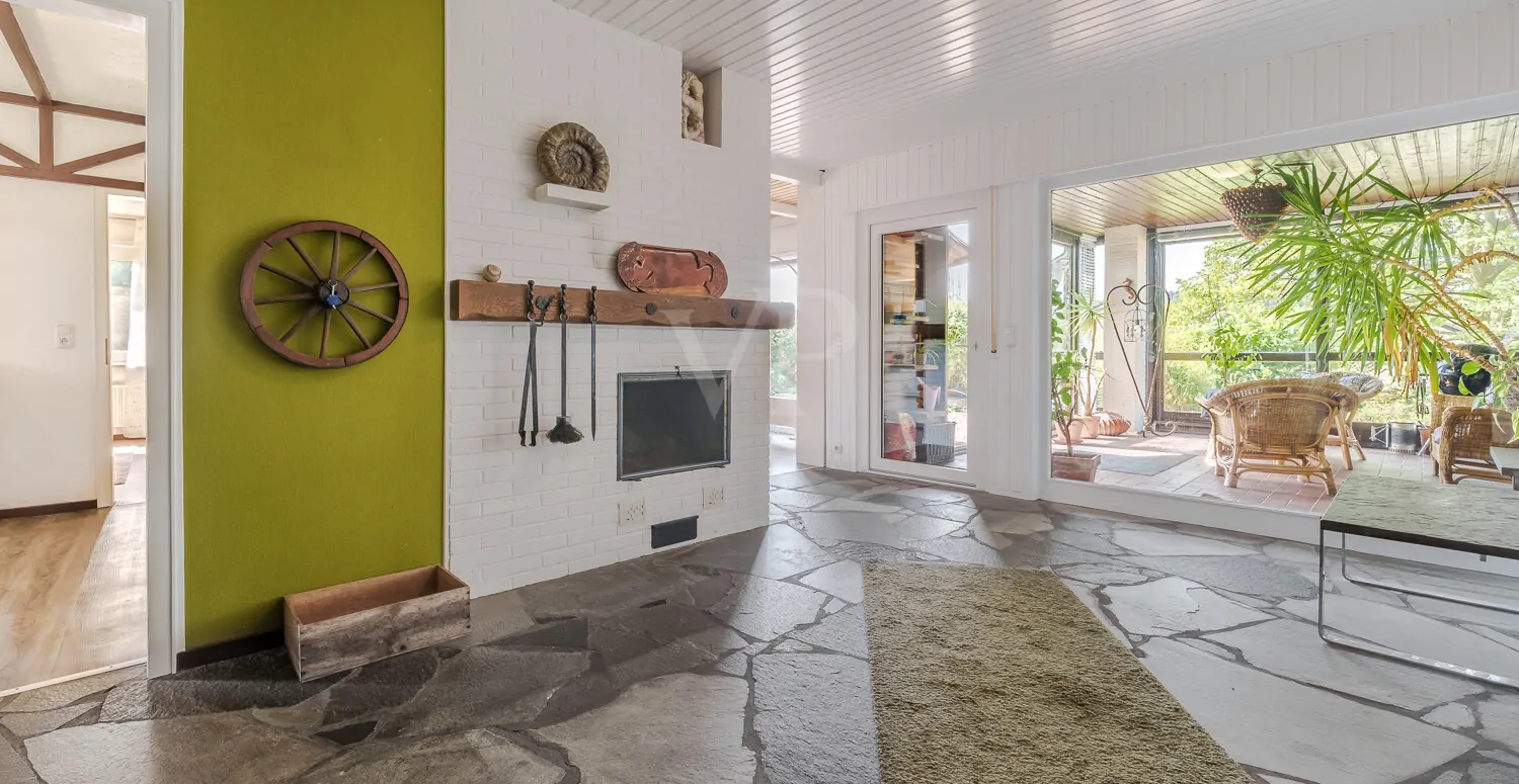 Blick zum Wintergarten