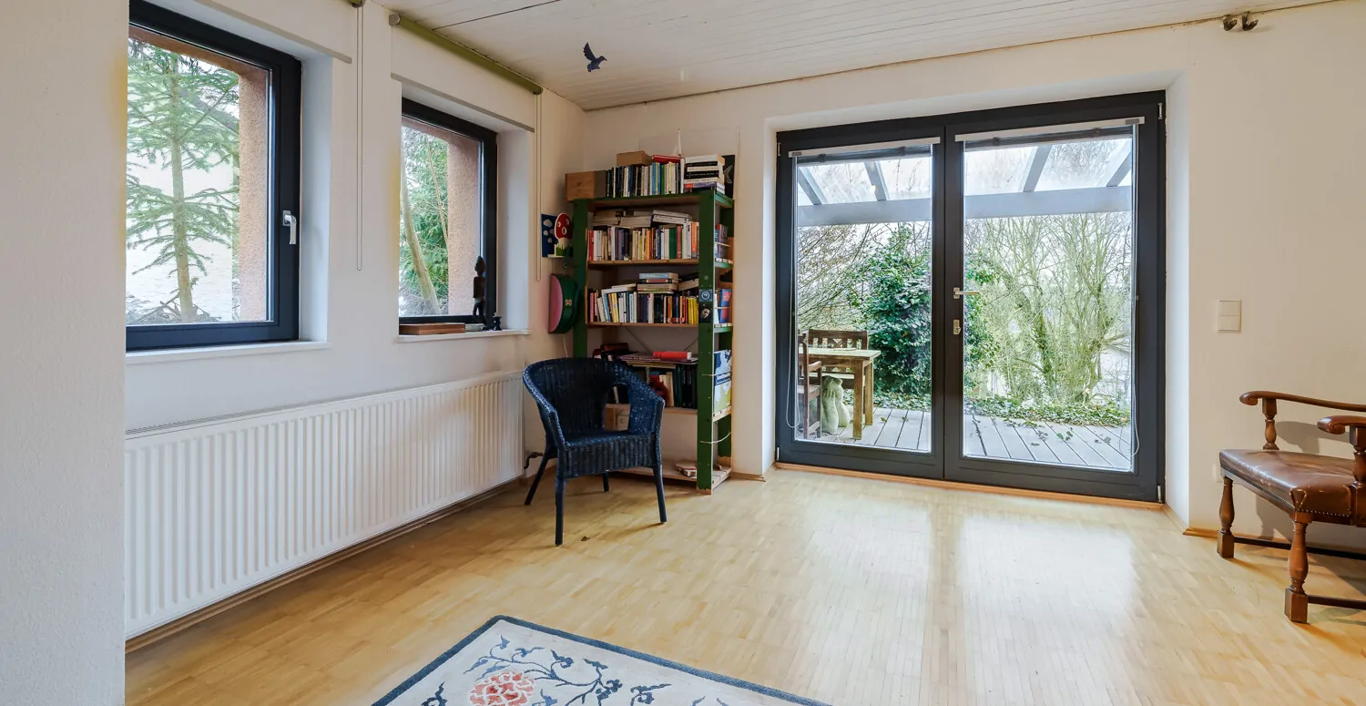 Schlafzimmer im Gartengeschoss