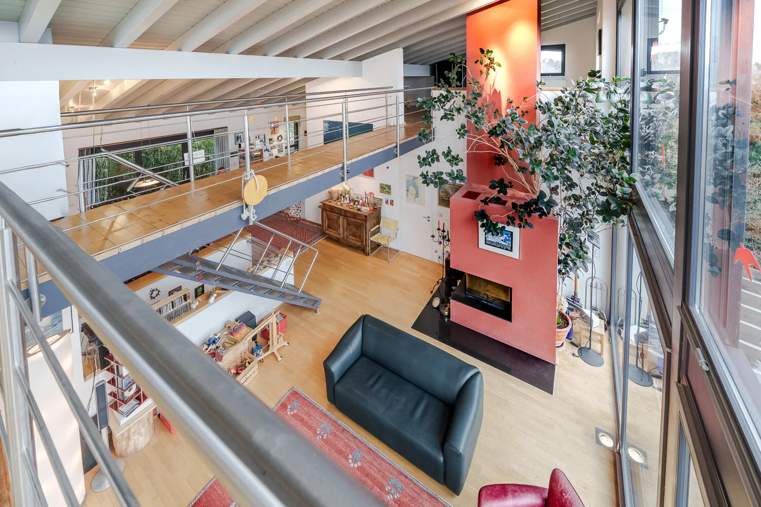 Blick vom Galeriebereich