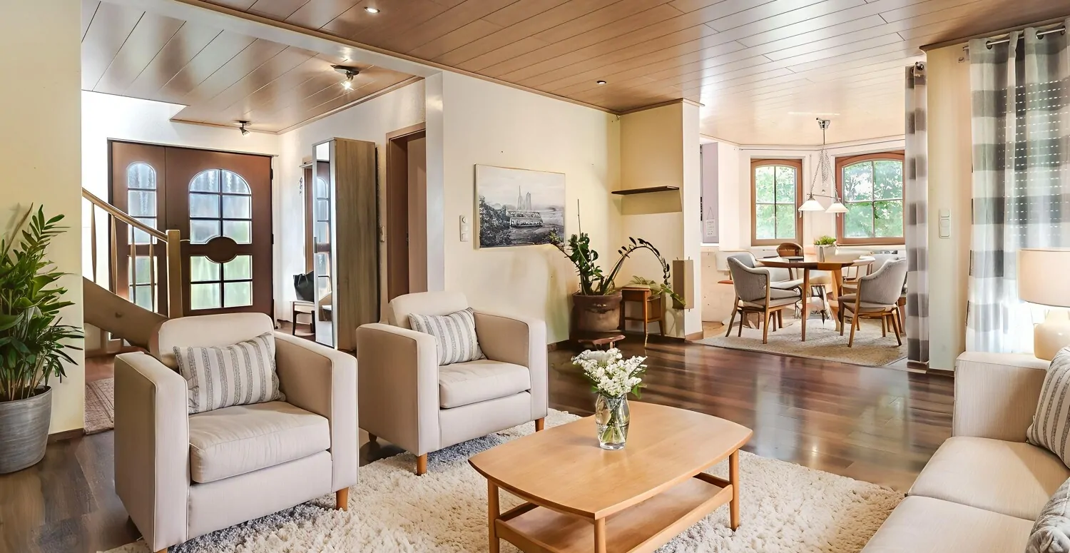 Großer Wohnessbereich Möblierungsvorschlag