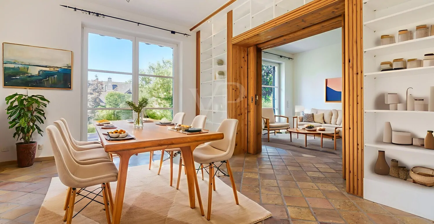 Beispielmöblierung Essbereich im gartenseitigen Haus