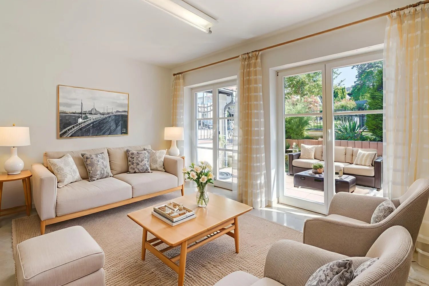 Beispielmöblierung Wohnzimmer im Vorderhaus