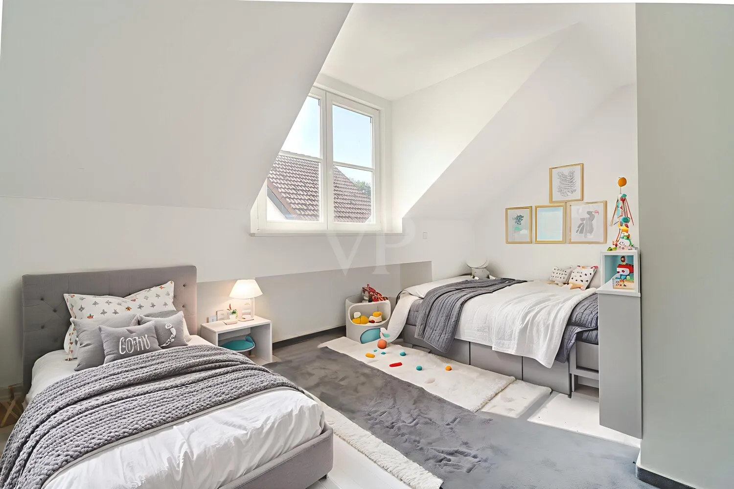 Beispielmöblierung Kinder- oder Gästezimmer im Vorderhaus