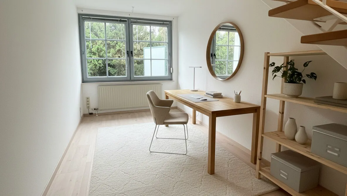 Arbeitszimmer mit Aufgang....