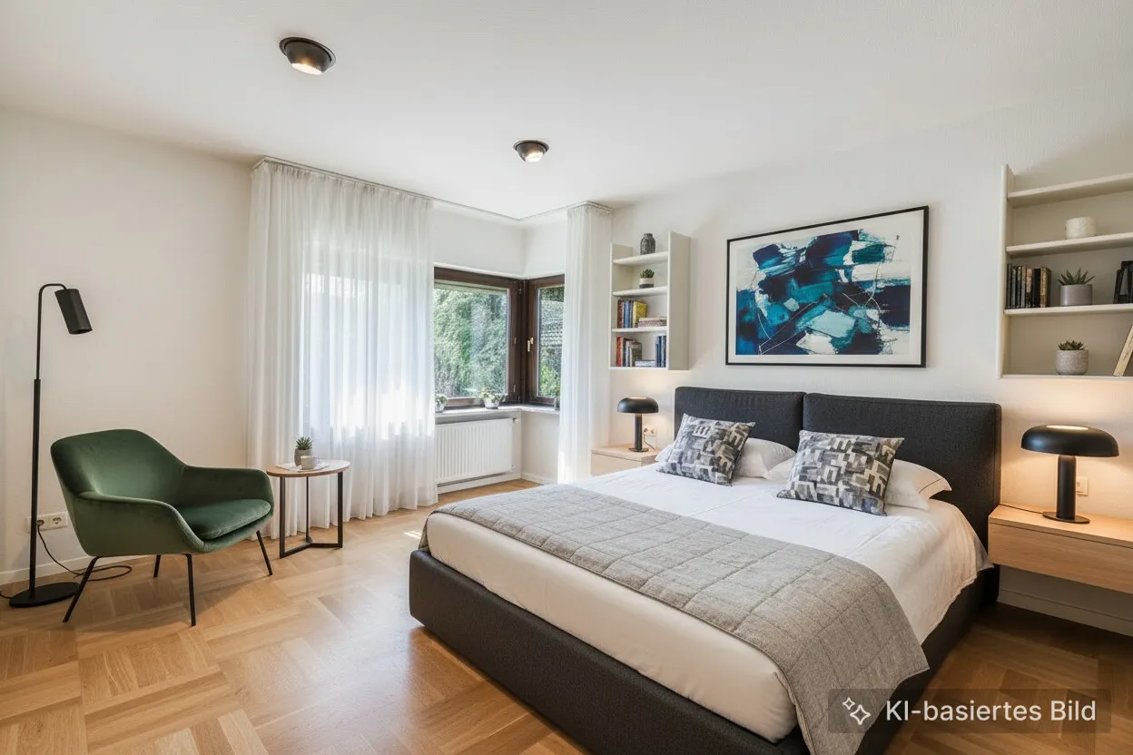 Schlafzimmer KI animiert