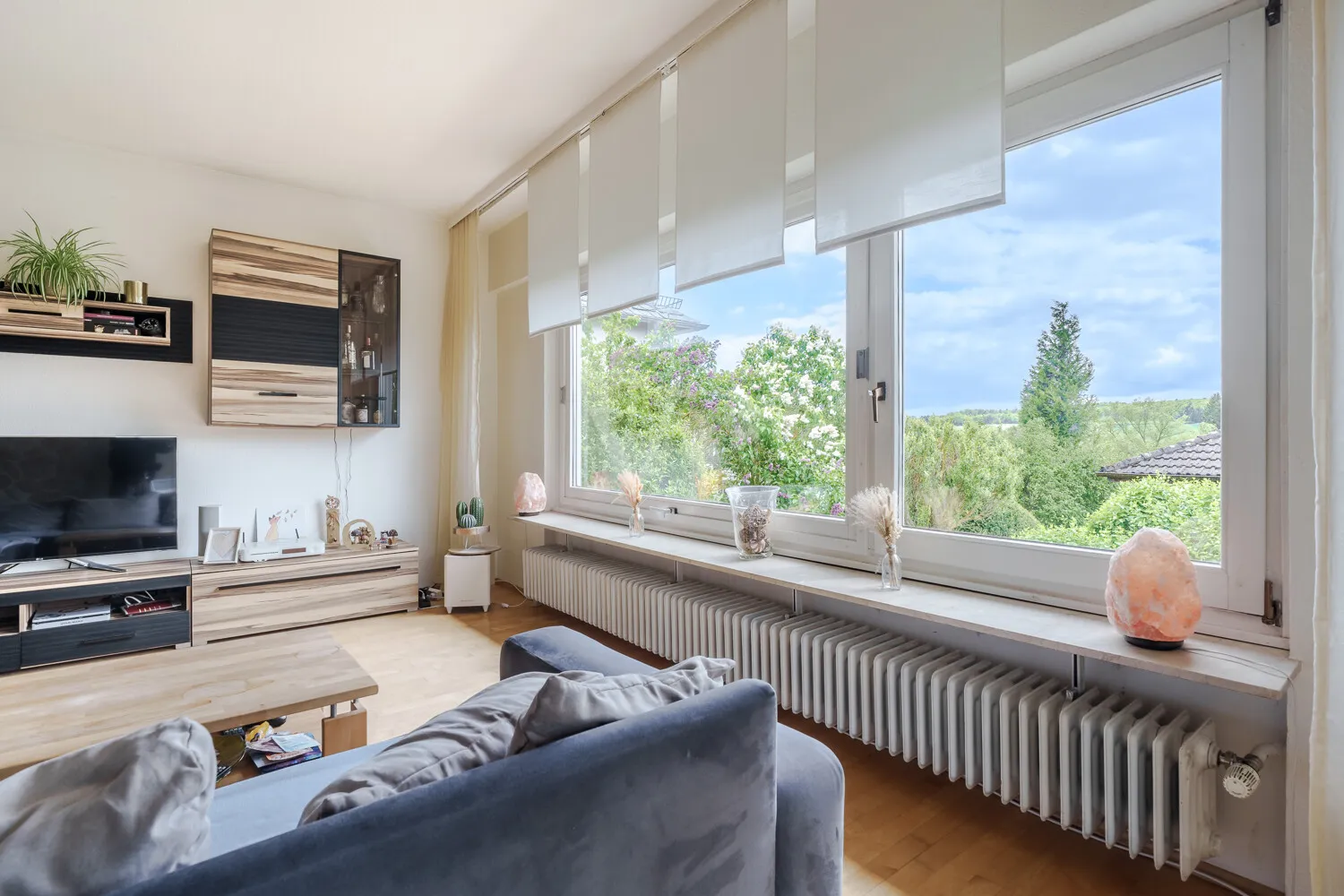 Panoramablick aus dem Wohnzimmer