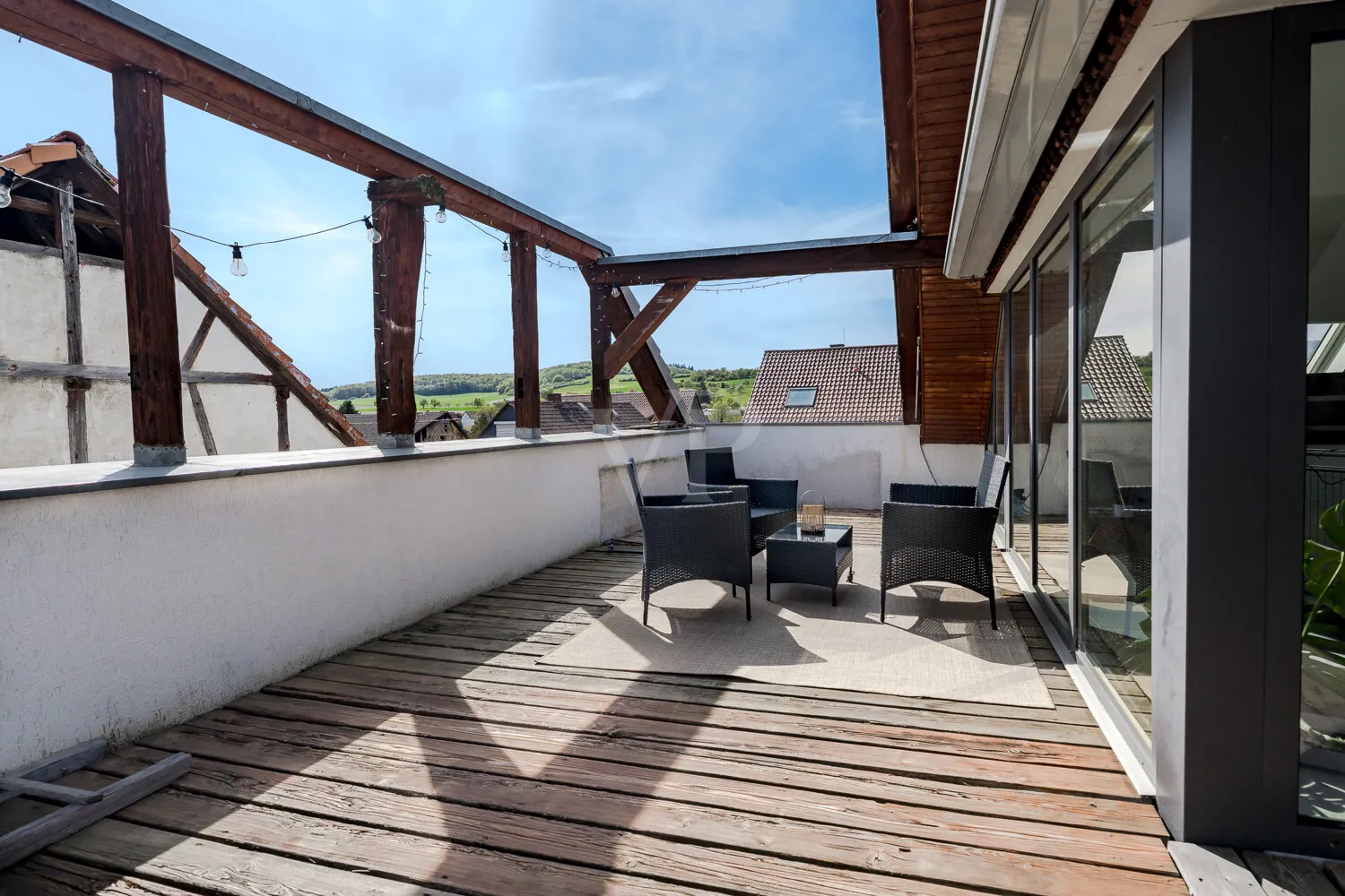 Privatsphäre auf der Dachterrasse