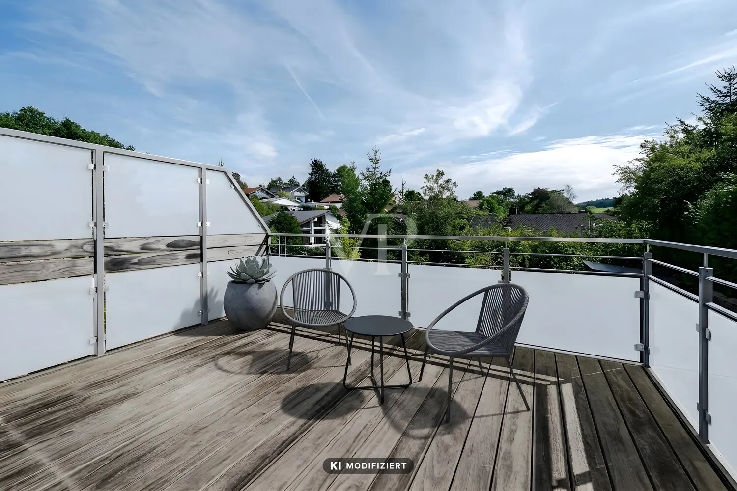 Balkon mit Beispielmöblierung
