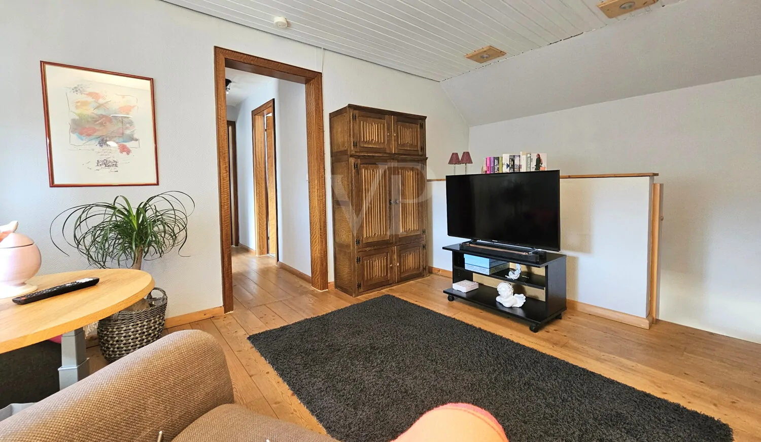 Lese- und Fernsehbereich in der Galerie