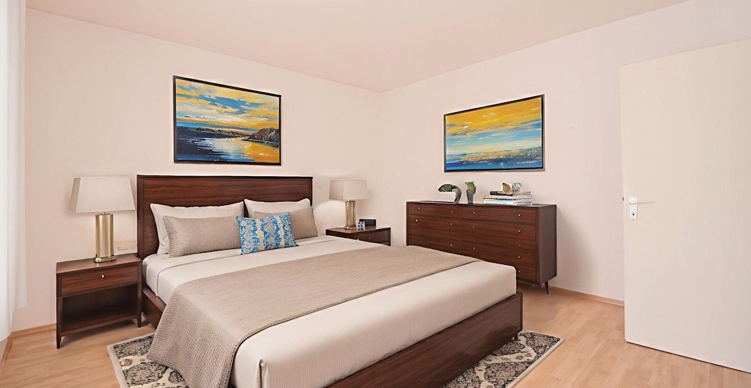 Schlafzimmer im Erdgeschoss KI