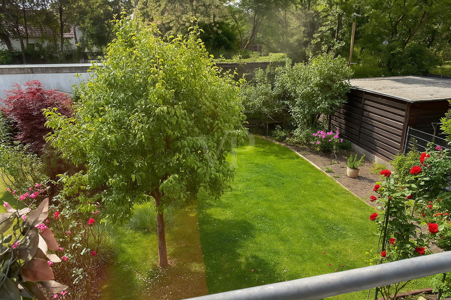 Gartenblick vom Balkon