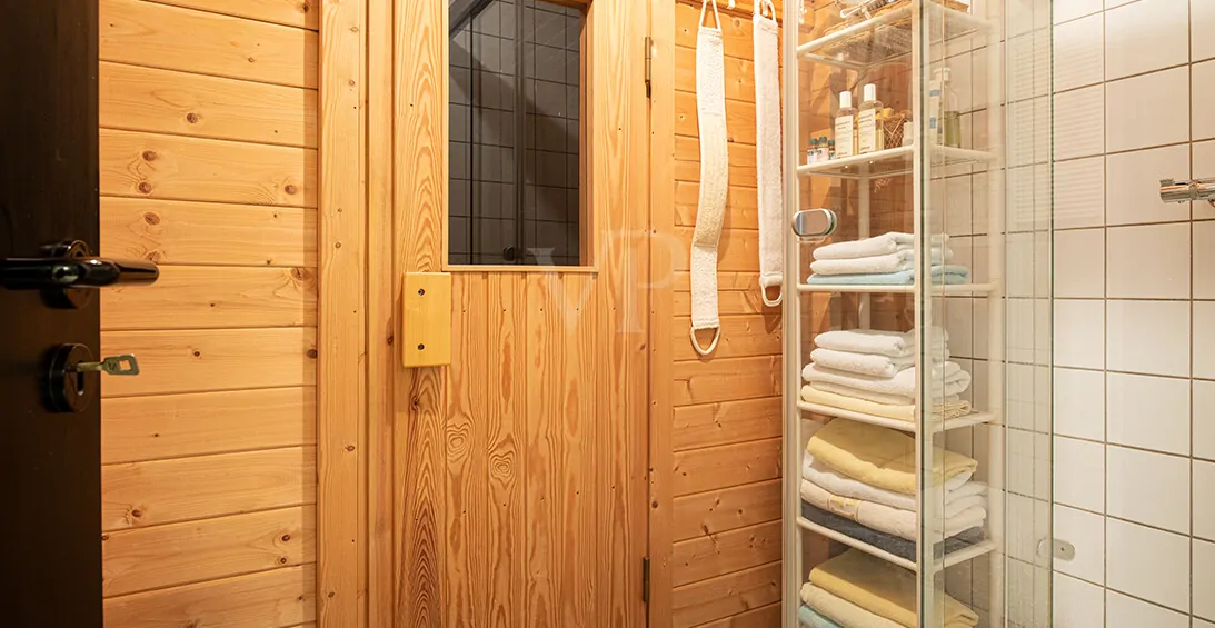 Sauna mit Dusche