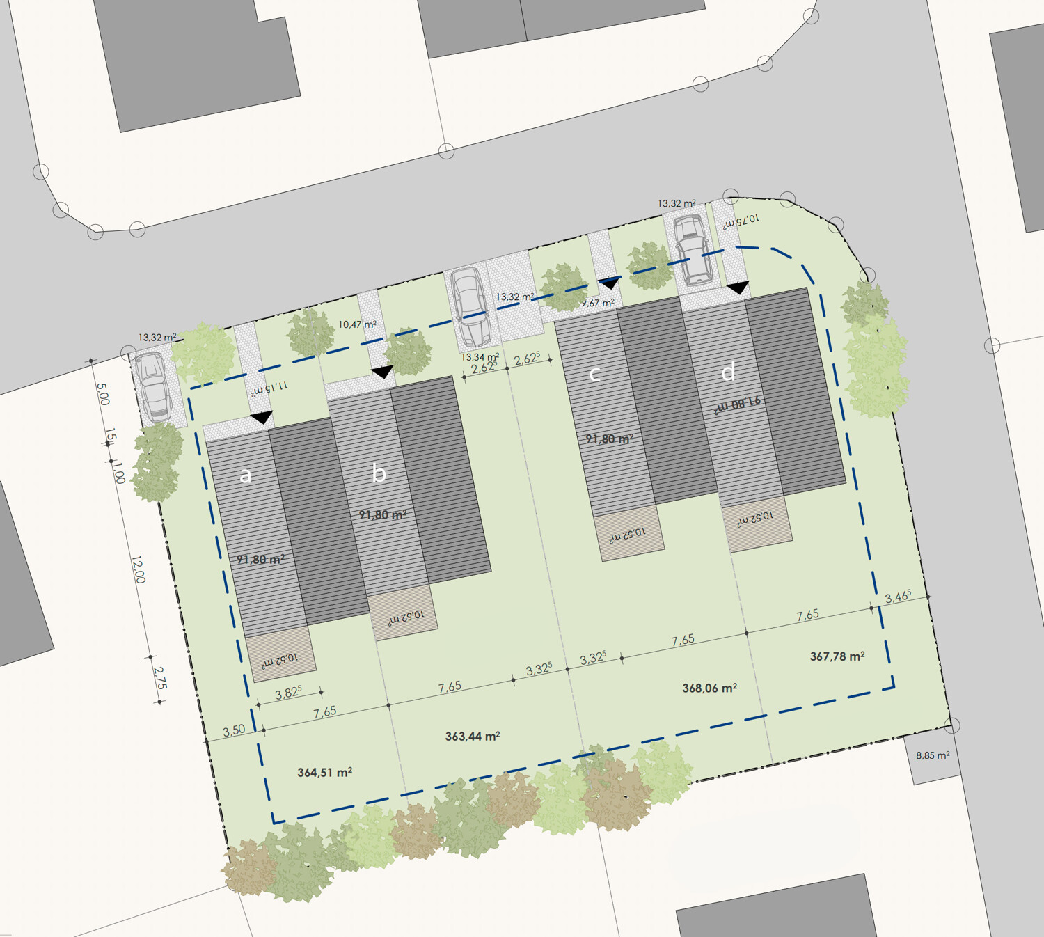 Neubau-Doppelhaushälfte mit ca. 132 m², modern, hochwertig & provisionsfrei - Haus c