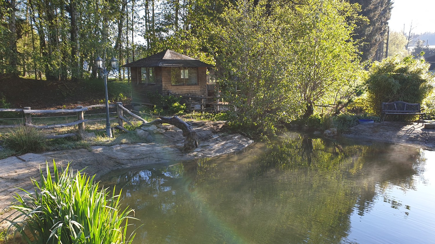 Gartenansicht Sommer Gartenhaus