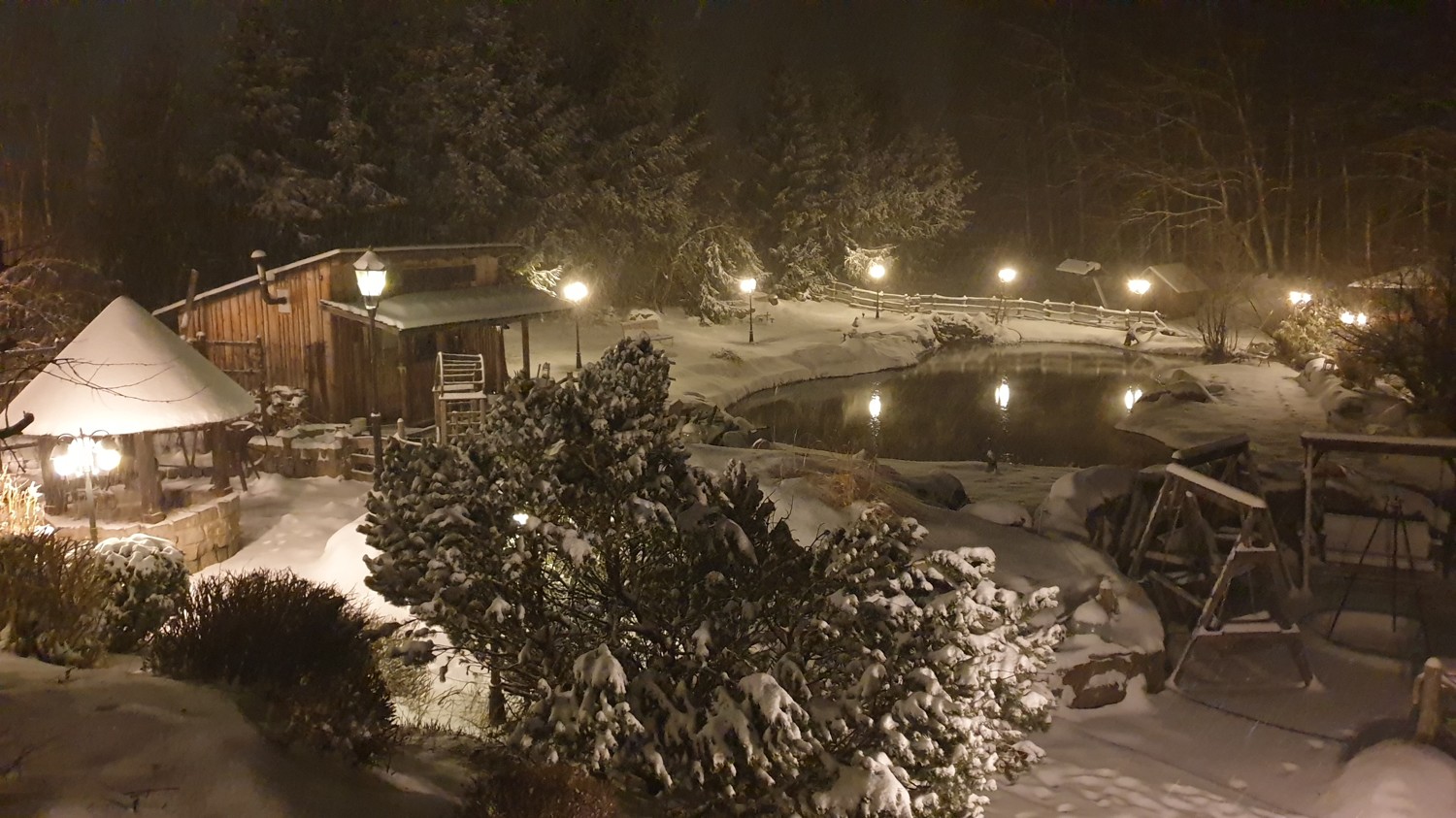 Gartenansicht Winter