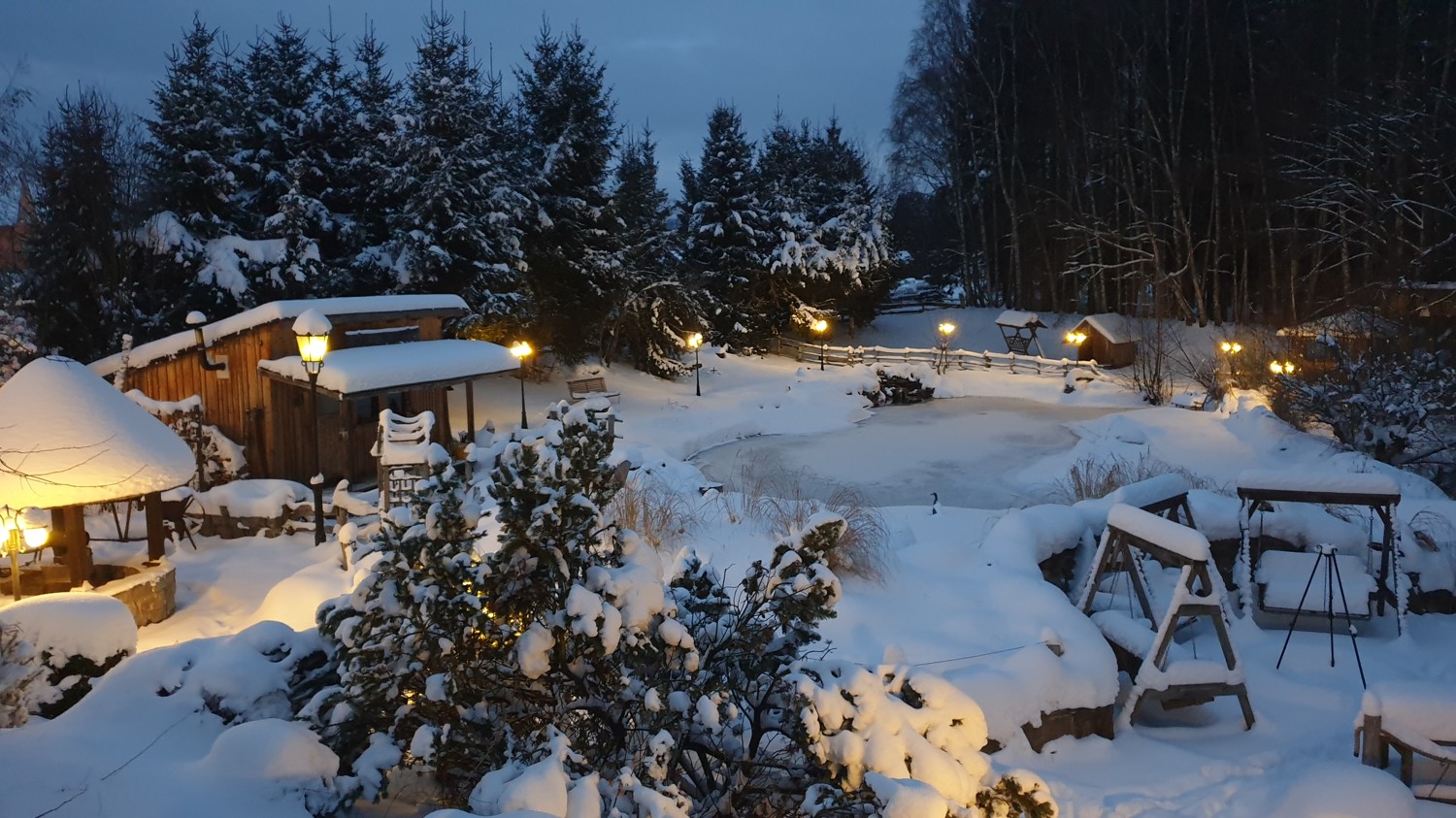 Gartenansicht Winter