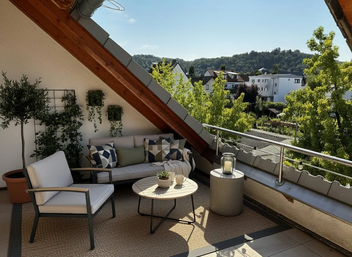 Dachterrasse mit Bäumen neu Neu