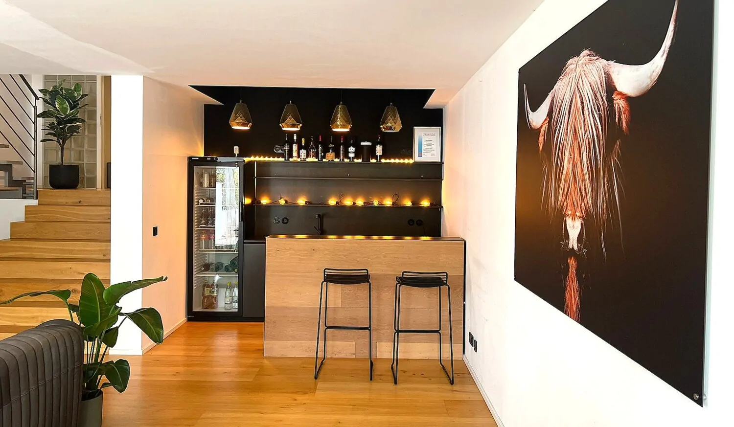 Integrierte Bar im Wohnbereich