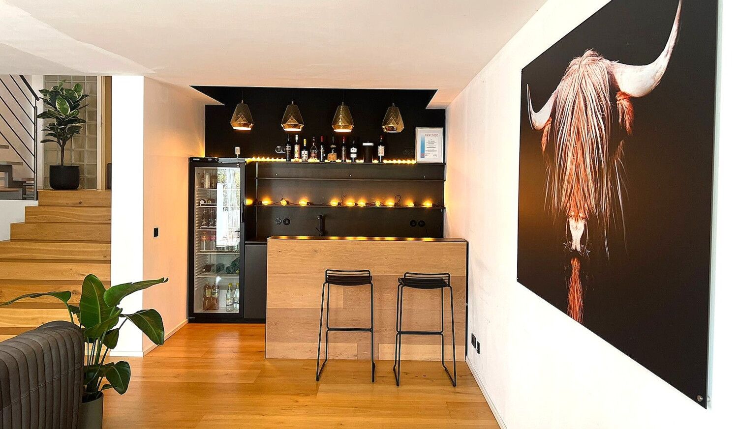 Integrierte Bar im Wohnbereich