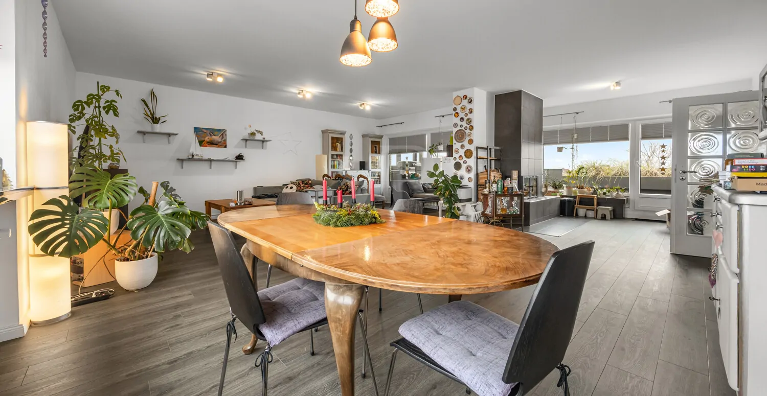 Blick ins Wohnzimmer