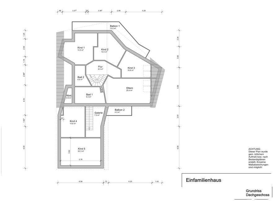 Grundriss Dachgeschoss