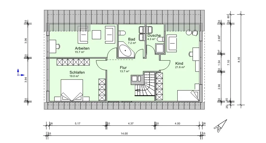 Grundriss Dachgeschoss