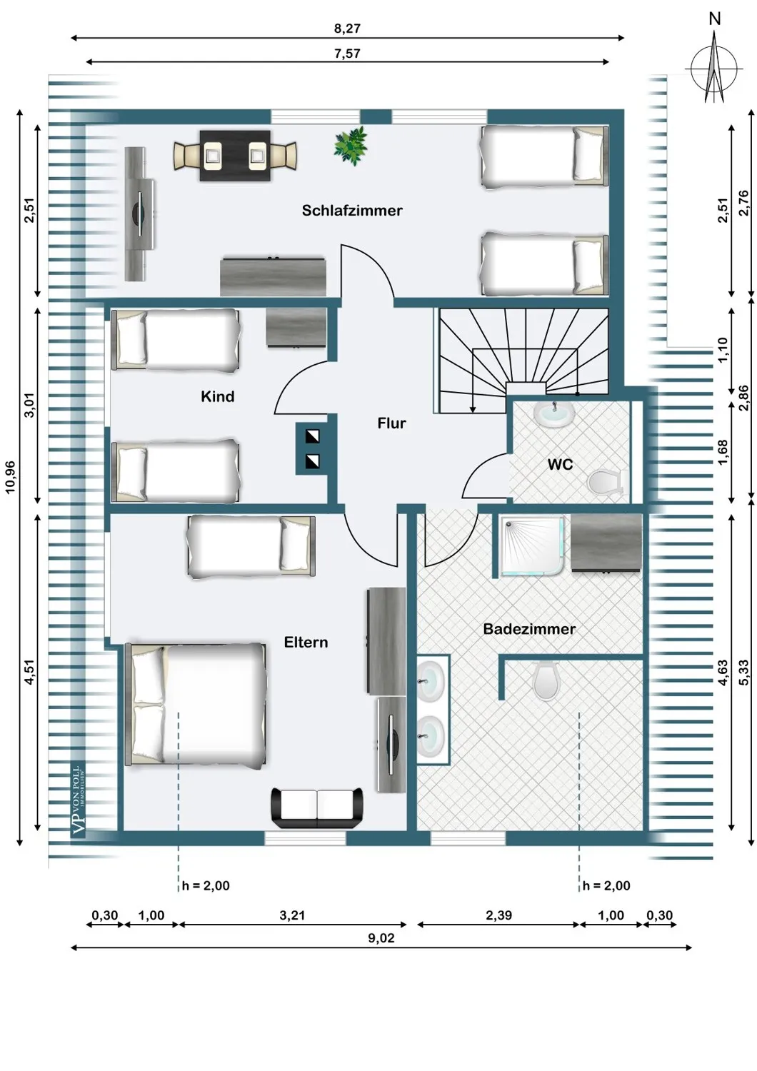Grundriss Obergeschoss