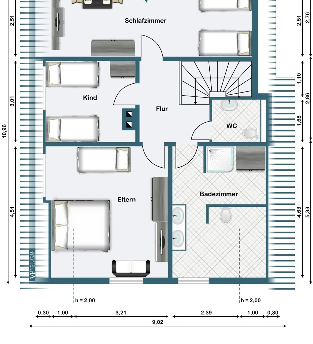 Grundriss Obergeschoss