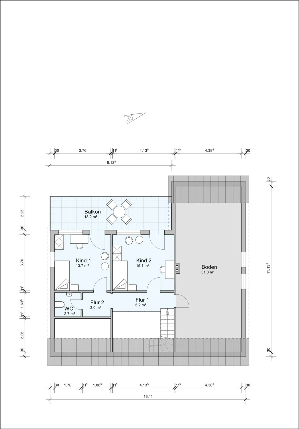 Grundriss Obergeschoss