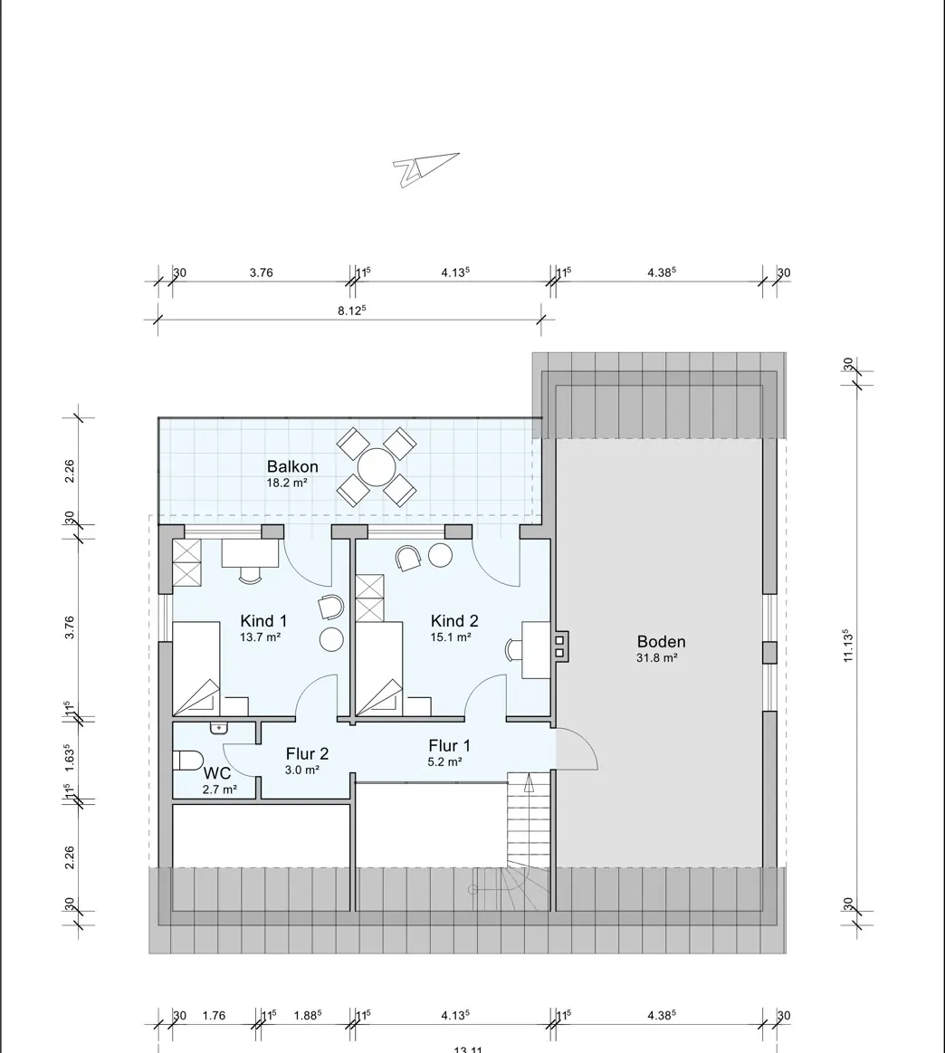 Grundriss Obergeschoss