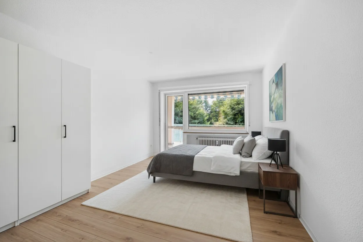 Schlafzimmer mit KI eingerichtet
