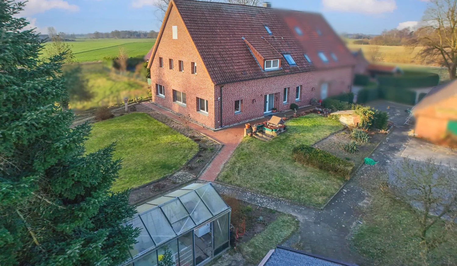 Gartenansicht aus der Luft