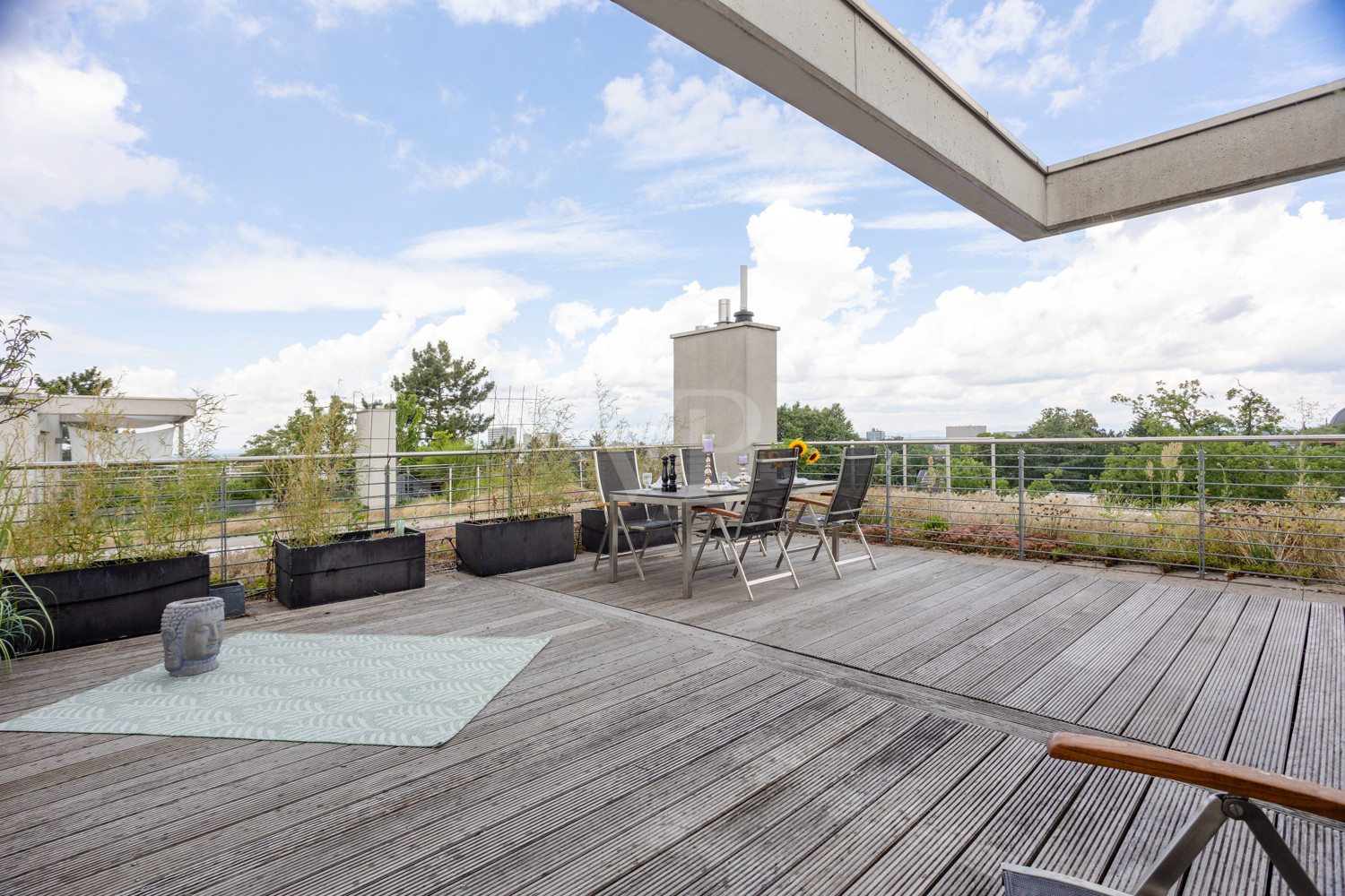 Dachterrasse in Südwestausrichtung